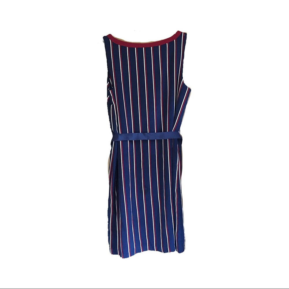 Tommy Hilfiger White and Red Striped Shift Dress